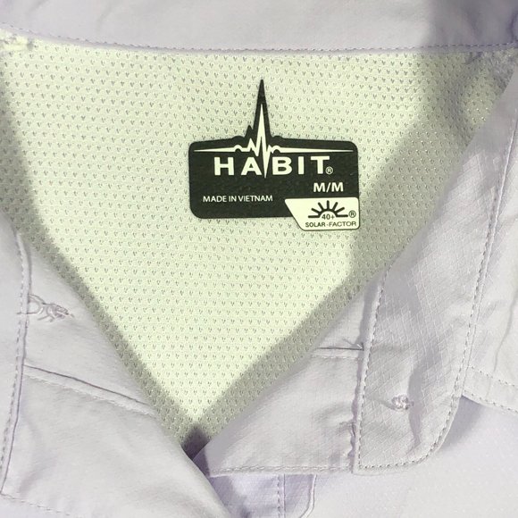 Habit Ladies Solar Shirt  Lilac  Size Medium - Picture 3 of 3